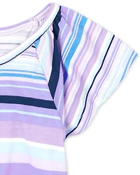 Girls Print Tie Front Top 2-Pack