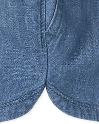 Baby And Toddler Girls Denim Pull On Shorts