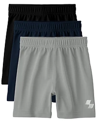 Baby And Toddler Boys Basketball Shorts 3-Pack