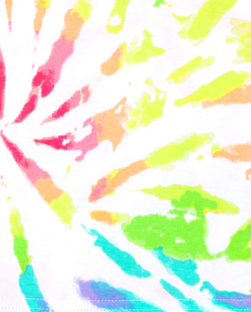 Baby And Toddler Girls Tie Dye Snug Fit Cotton Pajamas 2-Pack