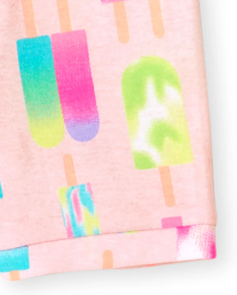 Ensemble de 2 pyjamas en coton ajustés tie-dye pour bébés et petites filles