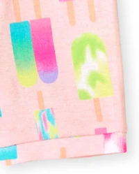 Ensemble de 2 pyjamas en coton ajustés tie-dye pour bébés et petites filles