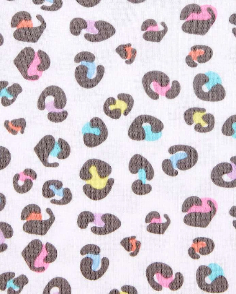 Baby And Toddler Girls Zebra Snug Fit Cotton Pajamas 2-Pack