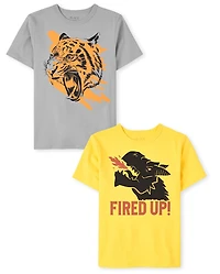 Boys Animals Graphic Tee 2-Pack