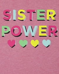 Girls Sister Power Graphic Tee