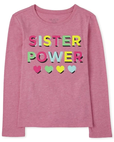 Girls Sister Power Graphic Tee