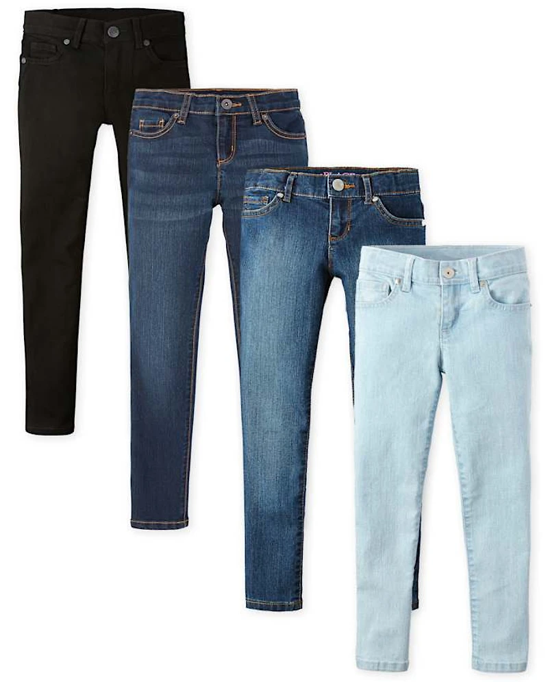 Girls Super Skinny Jeans 4-Pack