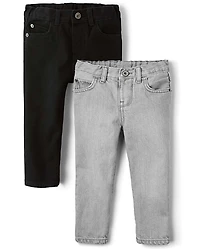 Baby And Toddler Boys Skinny Jeans -Pack