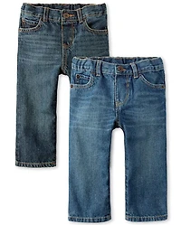 Baby And Toddler Boys Straight Jeans -Pack