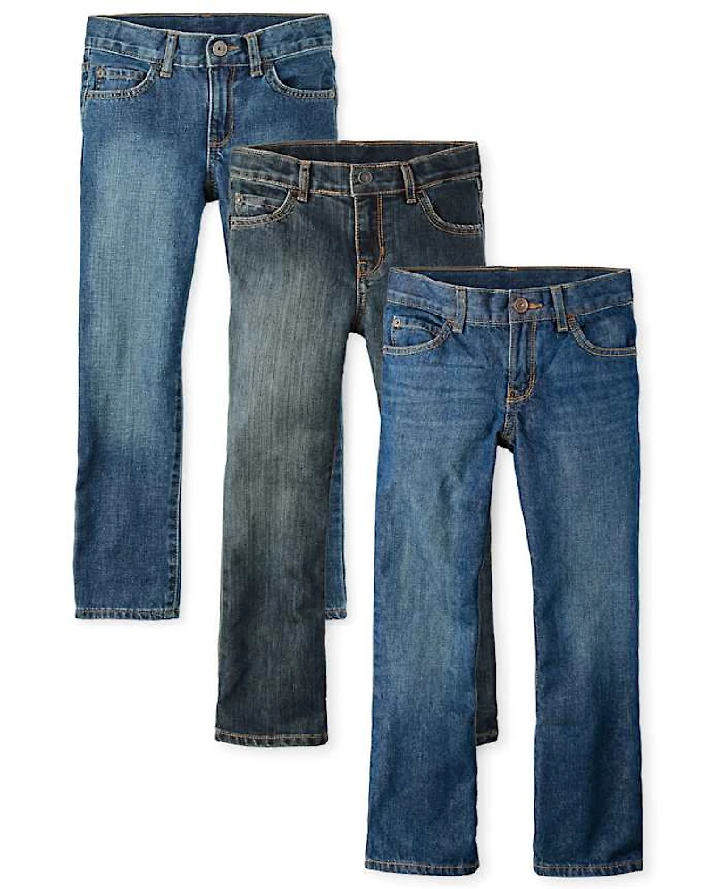 Boys Bootcut Jeans 3-Pack