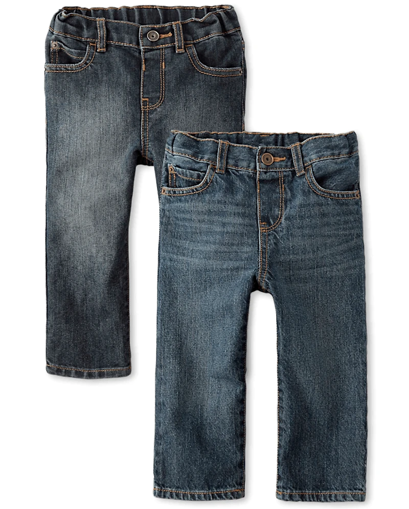 Baby And Toddler Boys Straight Jeans -Pack