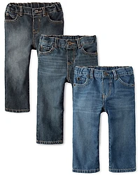 Baby And Toddler Boys Straight Jeans 3-Pack