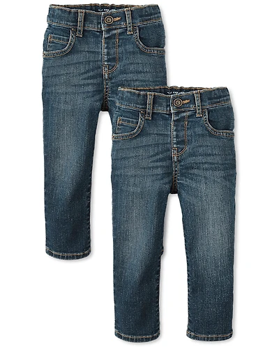 Lot de 2 jeans skinny stretch pour bébé et tout-petit garçon