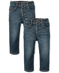 Lot de 2 jeans skinny stretch pour bébé et tout-petit garçon