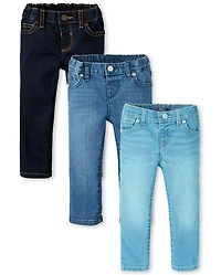 Baby And Toddler Girls Super Skinny Jeans 3-Pack