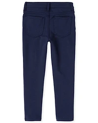 Lot de 2 jeggings à enfiler en tricot Ponte pour fille