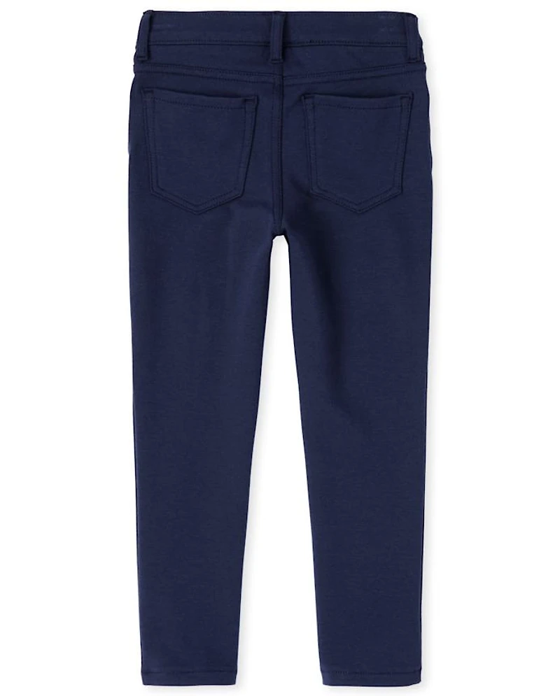 Lot de 2 jeggings à enfiler en tricot Ponte pour fille - Taille Plus