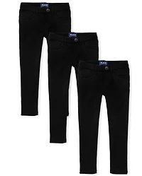 Girls Uniform Ponte Knit Pull On Jeggings -Pack
