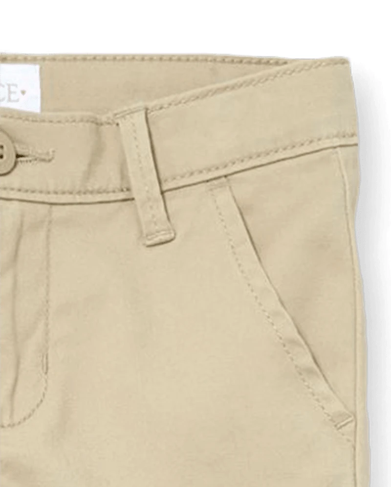Girls Uniform Stretch Skinny Chino Pants 3-Pack