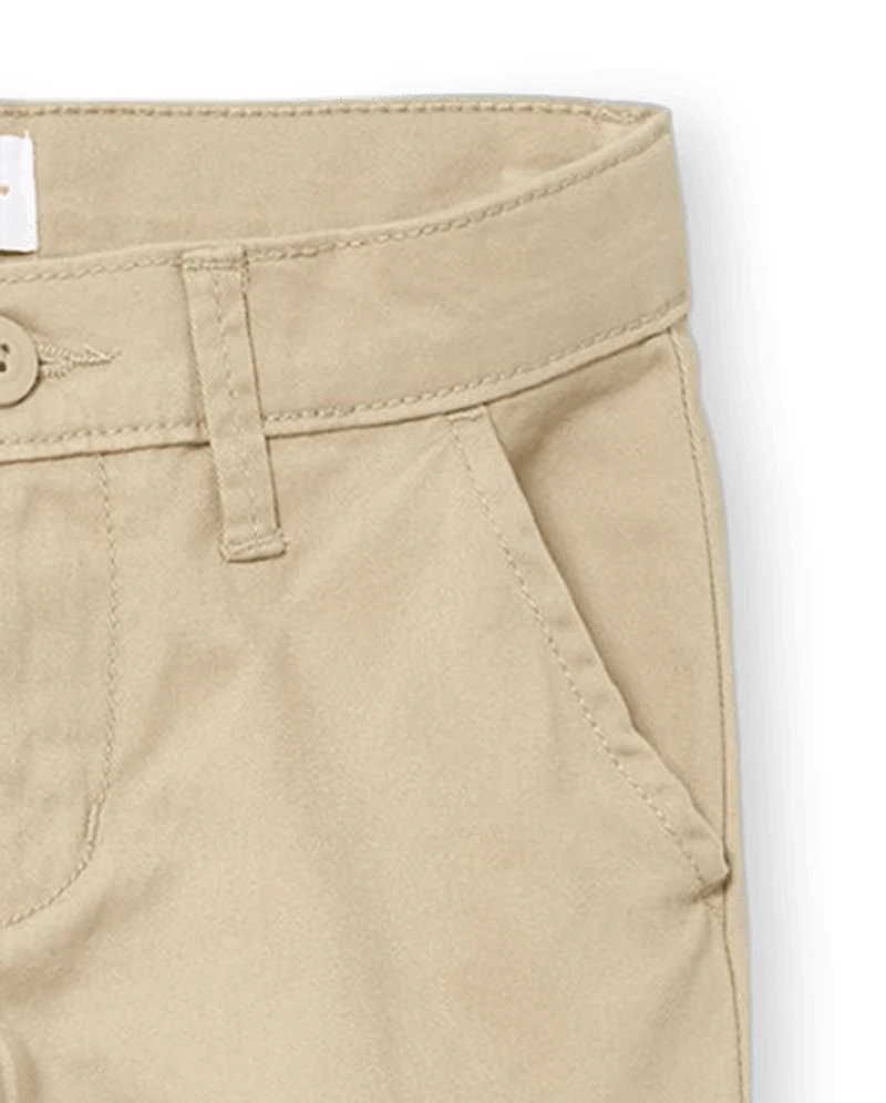 Girls Uniform Stretch Bootcut Chino Pants 2-Pack