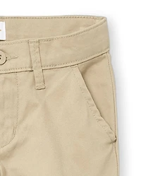 Girls Uniform Stretch Bootcut Chino Pants 2-Pack