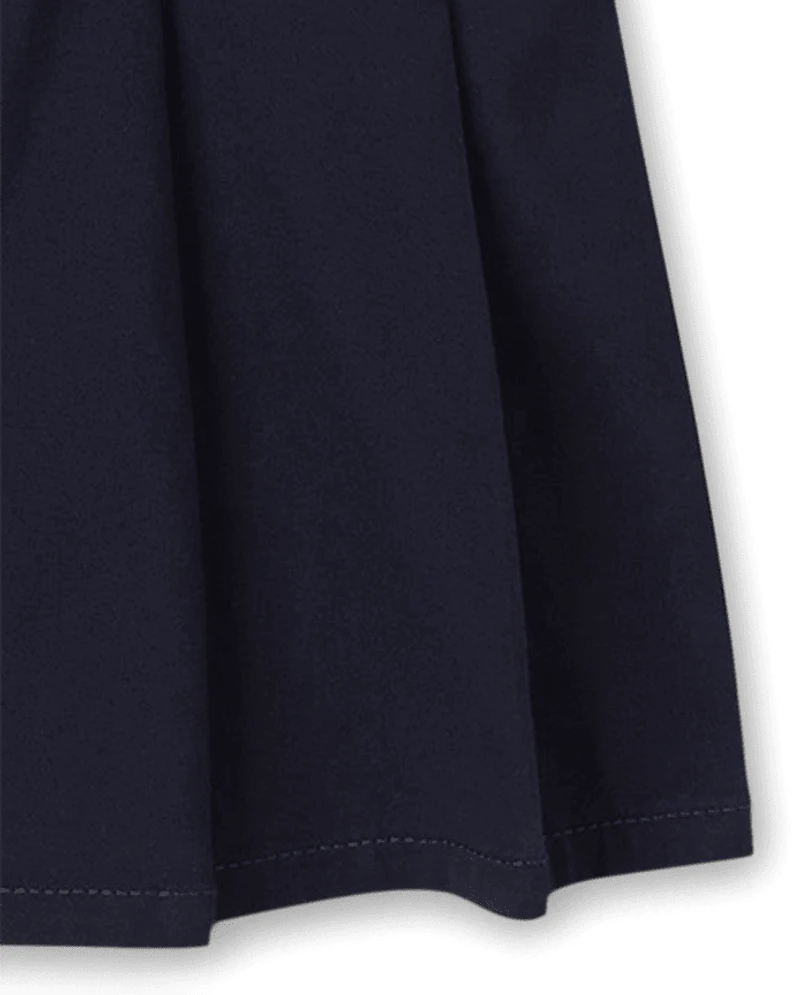 Girls Uniform Stretch Pleated Skort 2-Pack - Slim
