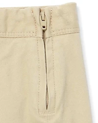 Girls Uniform Stretch Button Skort 2-Pack - Plus