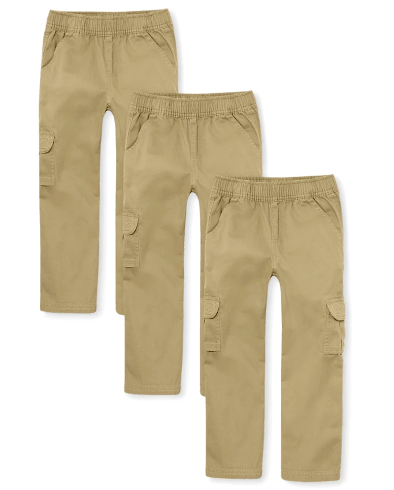 Boys Pull On Cargo Pants 3-Pack