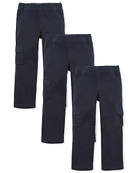 Boys Pull On Cargo Pants -Pack