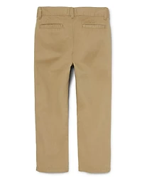 Boys Uniform Stretch Straight Chino Pants -Pack