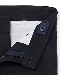 Boys Uniform Stretch Straight Chino Pants 2-Pack