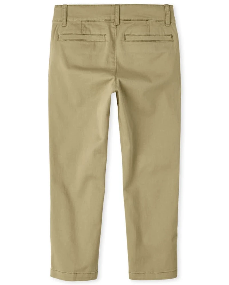 Boys Uniform Stretch Skinny Chino Pants -Pack