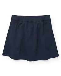Toddler Girls Uniform Pleated Ponte Knit Button Skort 2-Pack