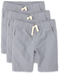 Boys Pull On Jogger Shorts 3-Pack