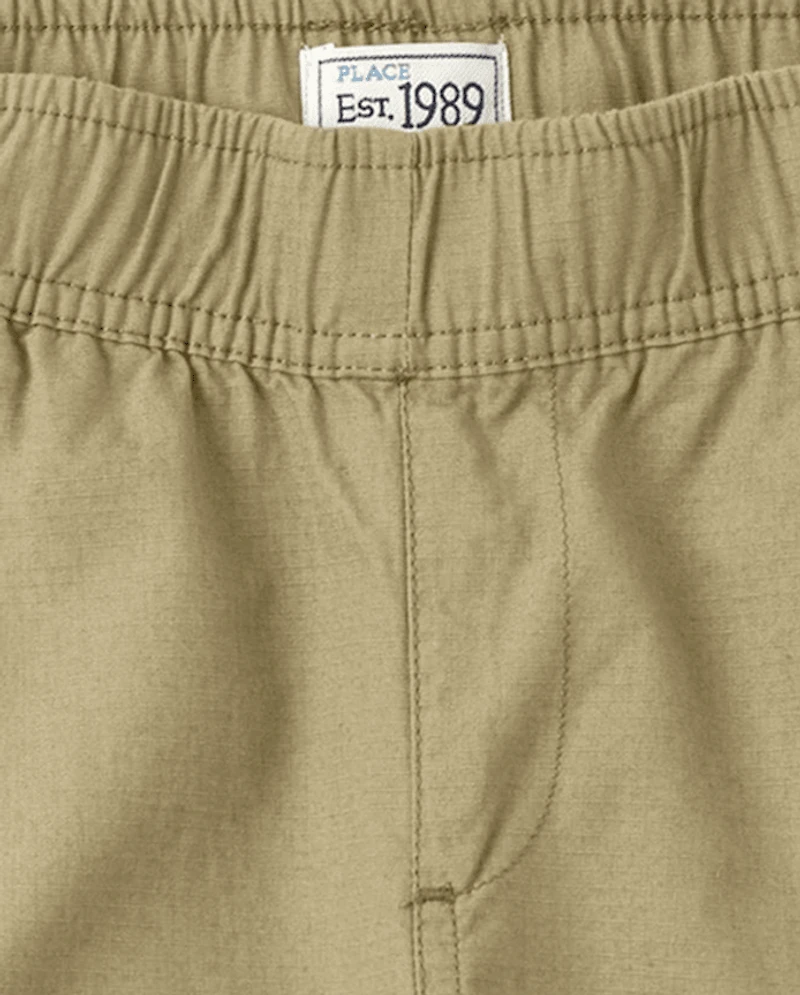 Boys Ripstop Pull On Cargo Shorts 3-Pack