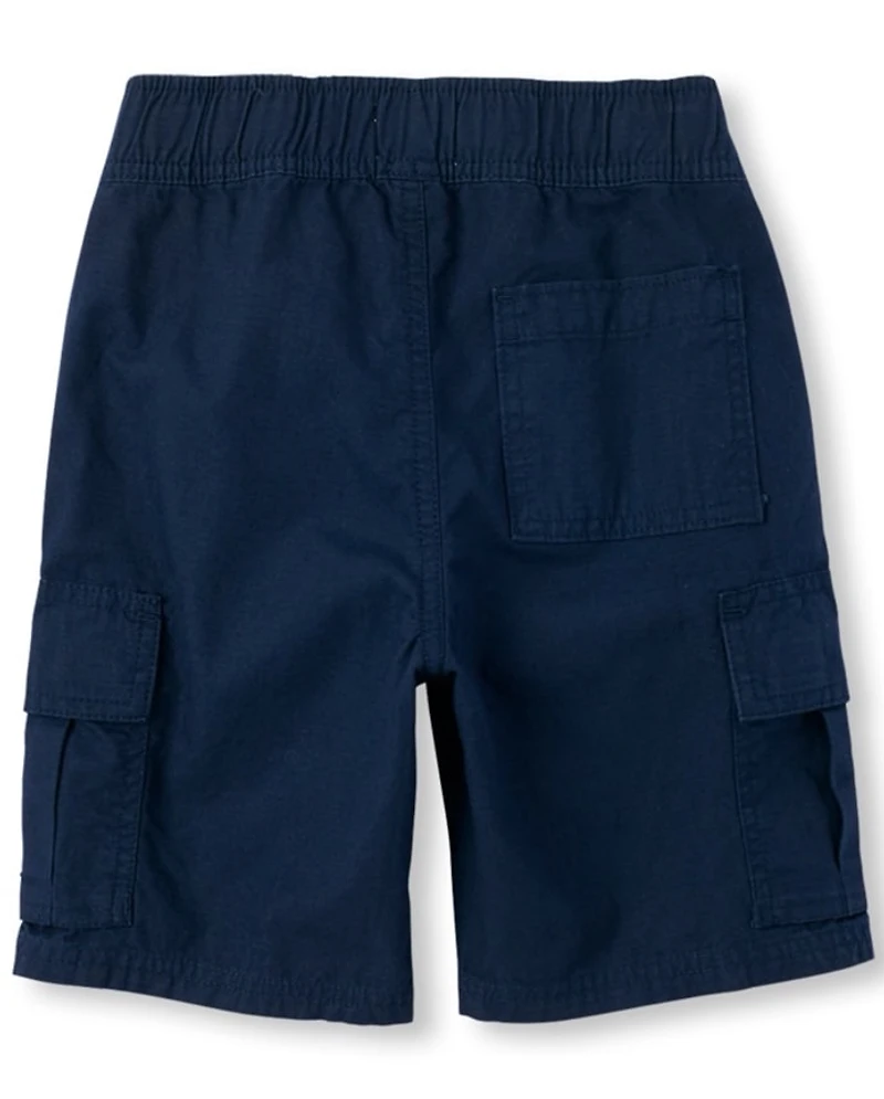 Boys Ripstop Pull On Cargo Shorts -Pack