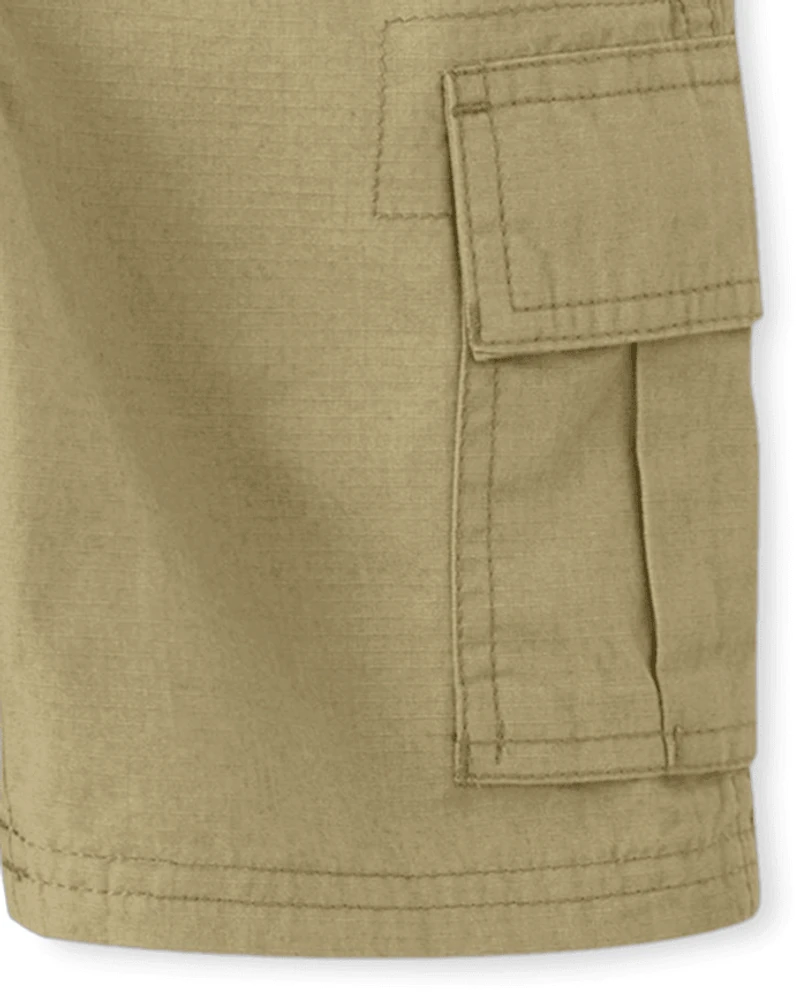 Boys Ripstop Pull On Cargo Shorts 2-Pack