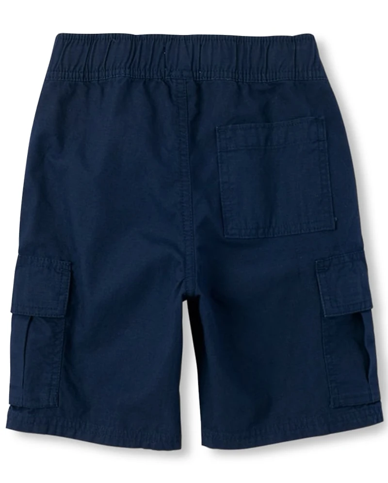 Boys Ripstop Pull On Cargo Shorts -Pack