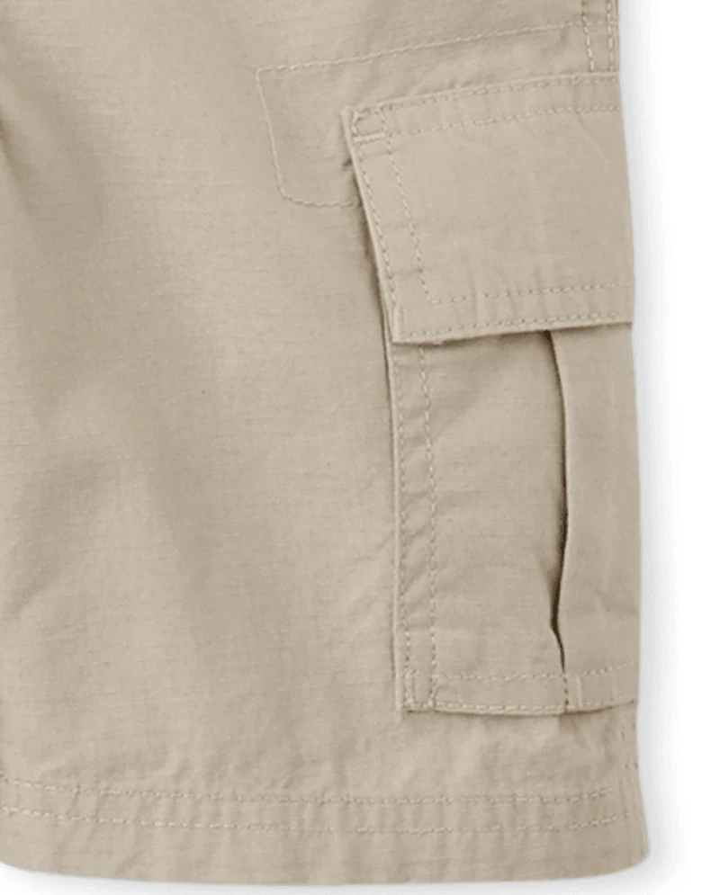 Boys Ripstop Pull On Cargo Shorts -Pack