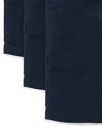 Boys Uniform Stretch Chino Shorts 3-Pack