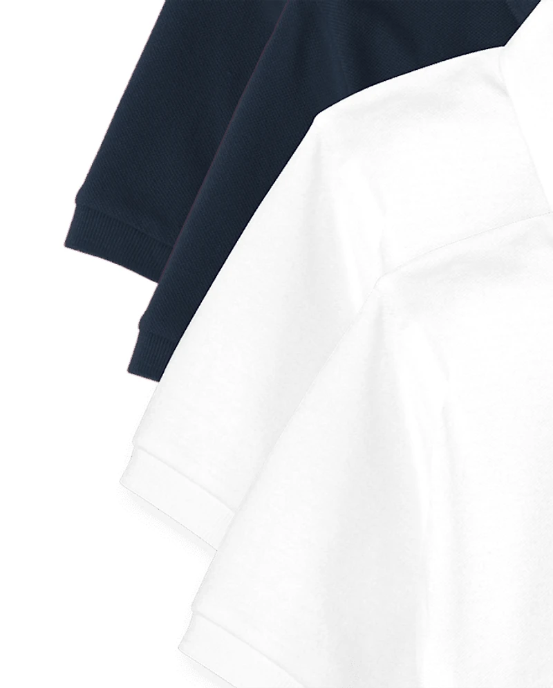 Boys Uniform Soft Pique Polo -Pack