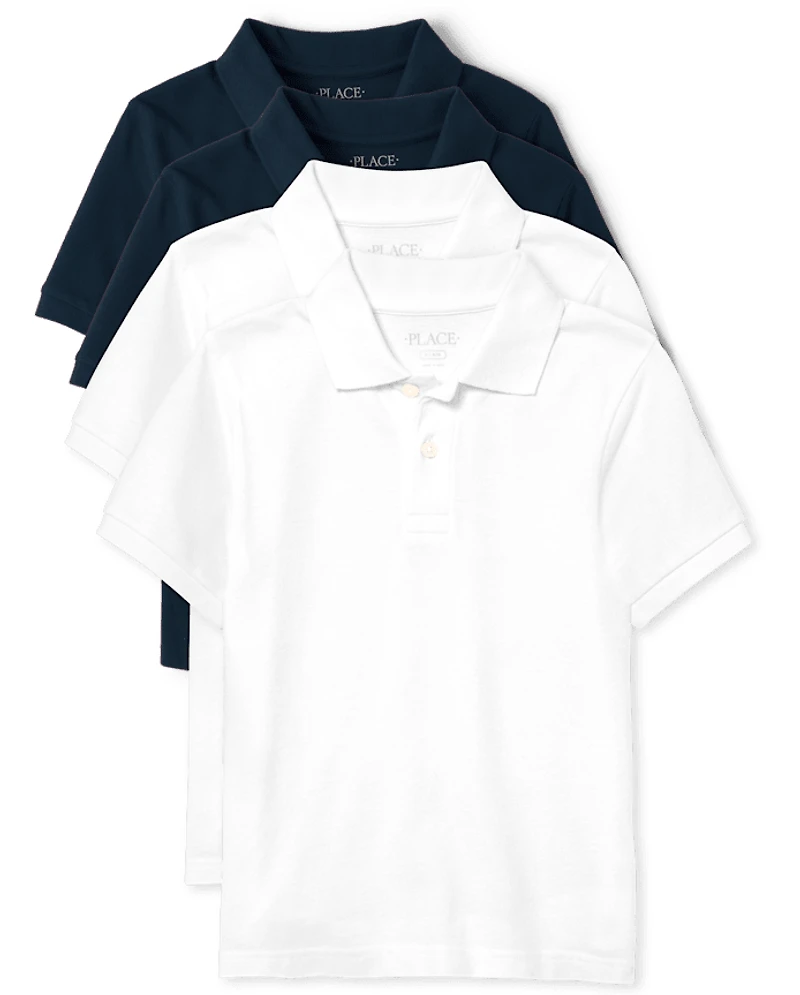 Kids Uniform Soft Pique Polo 4-Pack
