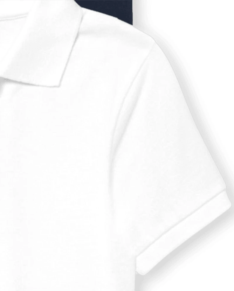 Boys Uniform Soft Pique Polo 10-Pack