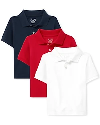 Baby And Toddler Uniform Soft Pique Polo -Pack