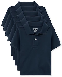 Baby And Toddler Uniform Soft Pique Polo 5-Pack