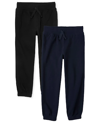Boys Fleece Jogger Pants 2-Pack