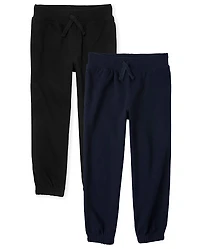 Lot de 2 pantalons jogging en polaire pour garçon