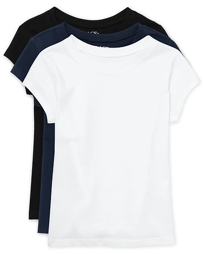 Lot de 3 t-shirts à superposition basiques pour filles
