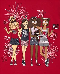 Girls Americana Girl Squad Graphic Tee