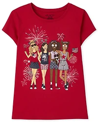Girls Americana Girl Squad Graphic Tee
